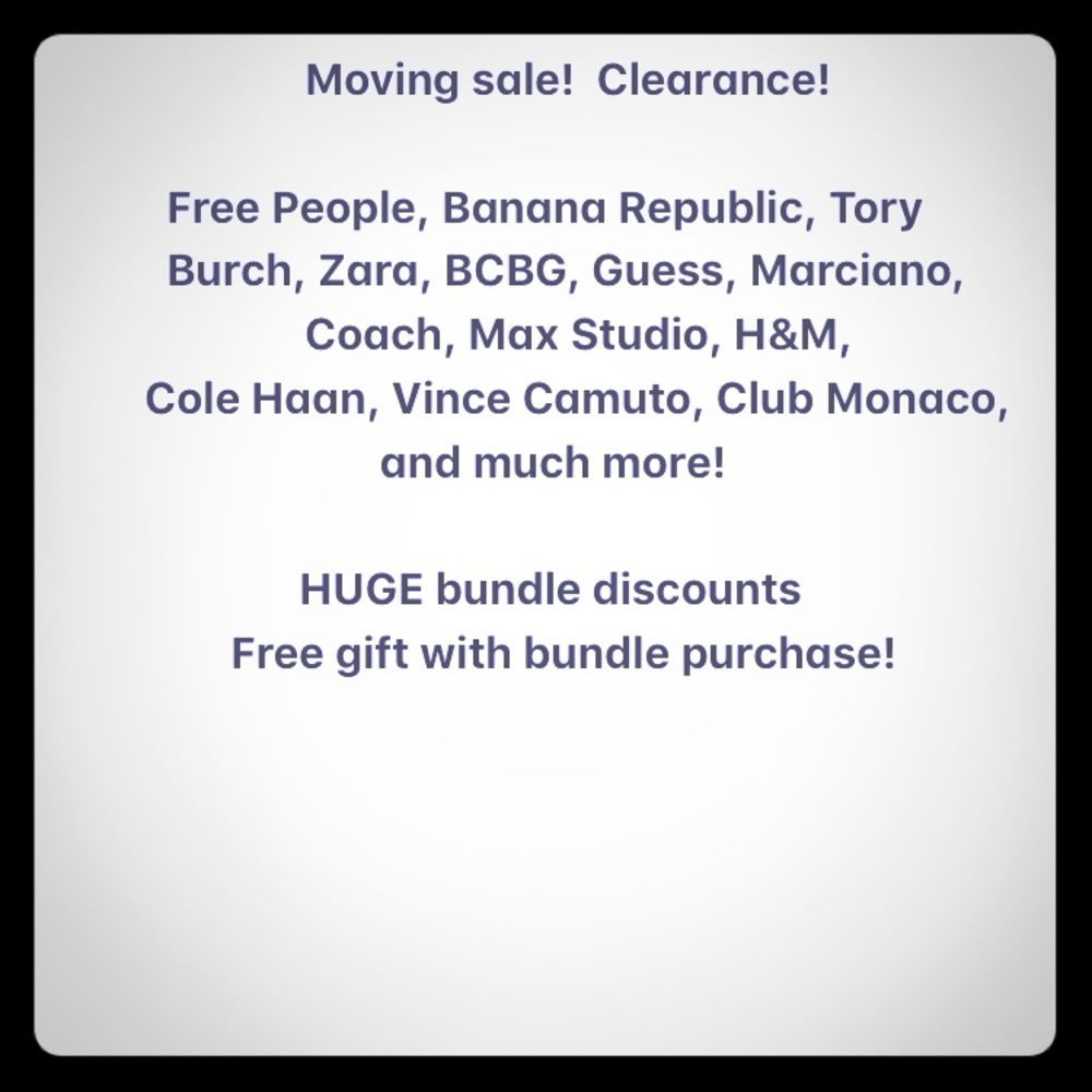 Moving clearance sale!